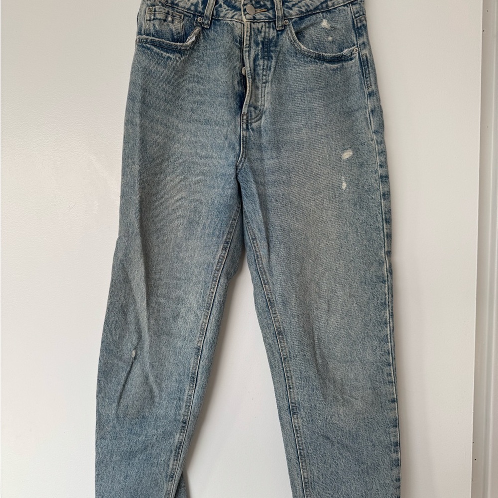 Stradivarius Blue Denim Mom Jeans